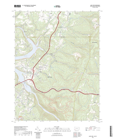 United States Geological Survey Lake Lynn, PA (2023, 24000-Scale) digital map