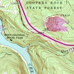 United States Geological Survey Lake Lynn, PA-WV (V3, 1960) digital map