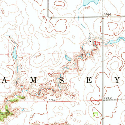 United States Geological Survey Lake Madison SW, SD (1968, 24000-Scale) digital map