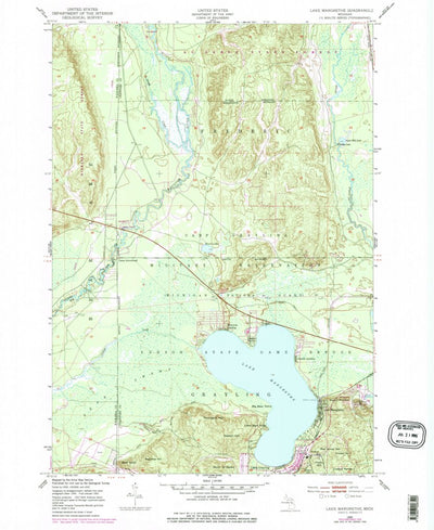 United States Geological Survey Lake Margrethe, MI (1950, 24000-Scale) digital map