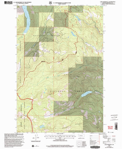 United States Geological Survey Lake Marshall, MT (1999, 24000-Scale) digital map