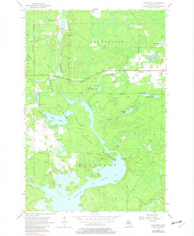 United States Geological Survey Lake Mary, MI (1956, 24000-Scale) digital map