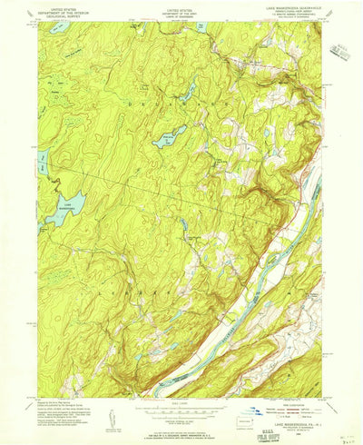 United States Geological Survey Lake Maskenozha, PA-NJ (1943, 24000-Scale) digital map