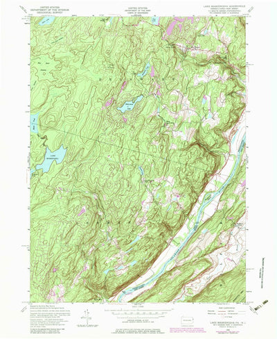 United States Geological Survey Lake Maskenozha, PA-NJ (1954, 24000-Scale) digital map