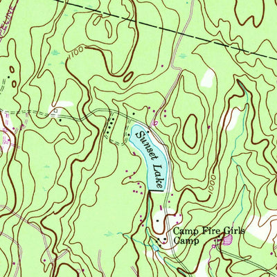 United States Geological Survey Lake Maskenozha, PA-NJ (1954, 24000-Scale) digital map
