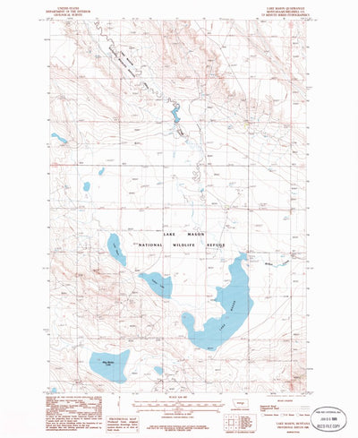 United States Geological Survey Lake Mason, MT (1986, 24000-Scale) digital map
