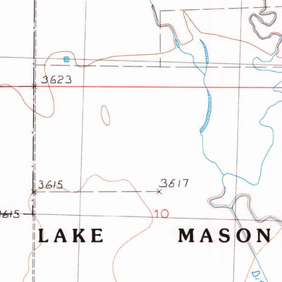 United States Geological Survey Lake Mason, MT (1986, 24000-Scale) digital map