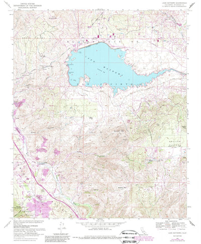 United States Geological Survey Lake Mathews, CA (1967, 24000-Scale) digital map
