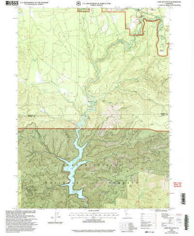 United States Geological Survey Lake Mccloud, CA (1998, 24000-Scale) digital map