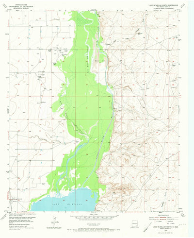 United States Geological Survey Lake Mcmillan North, NM (1955, 24000-Scale) digital map