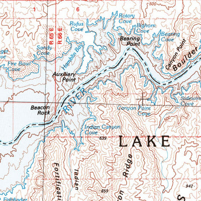 United States Geological Survey Lake Mead, NV-AZ (1987, 100000-Scale) digital map