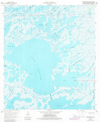 United States Geological Survey Lake Mechant, LA (1964, 24000-Scale) digital map