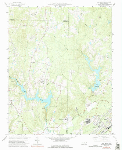 United States Geological Survey Lake Michie, NC (1977, 24000-Scale) digital map