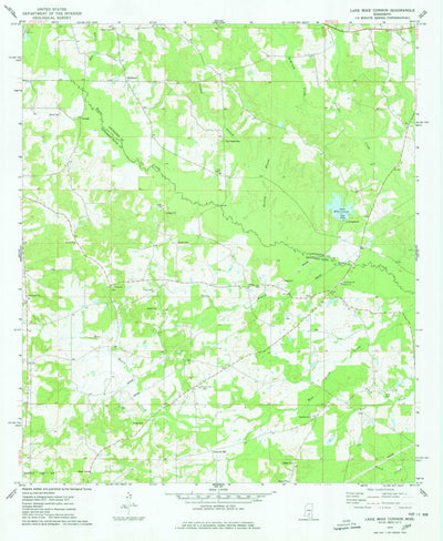 United States Geological Survey Lake Mike Connor, MS (1974, 24000-Scale) digital map