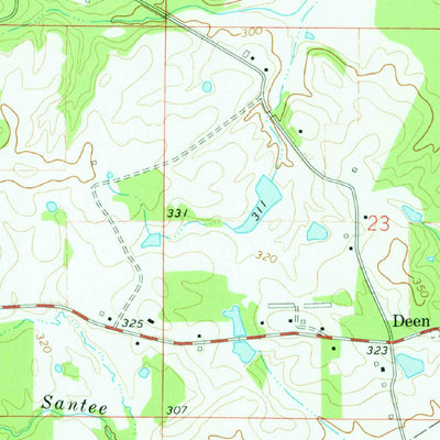 United States Geological Survey Lake Mike Connor, MS (1974, 24000-Scale) digital map