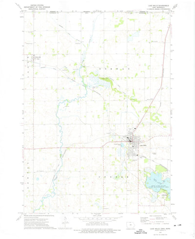 United States Geological Survey Lake Mills, IA-MN (1972, 24000-Scale) digital map
