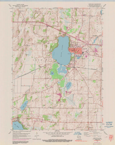 United States Geological Survey Lake Mills, WI (1959, 24000-Scale) digital map