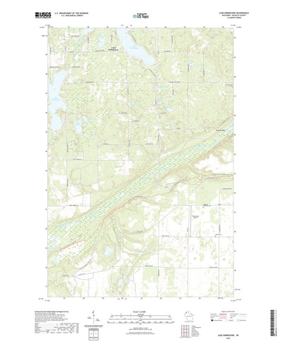 United States Geological Survey Lake Minnesuing, WI (2022, 24000-Scale) digital map