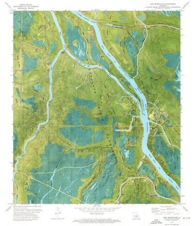 United States Geological Survey Lake Mongoulois, LA (1973, 24000-Scale) digital map