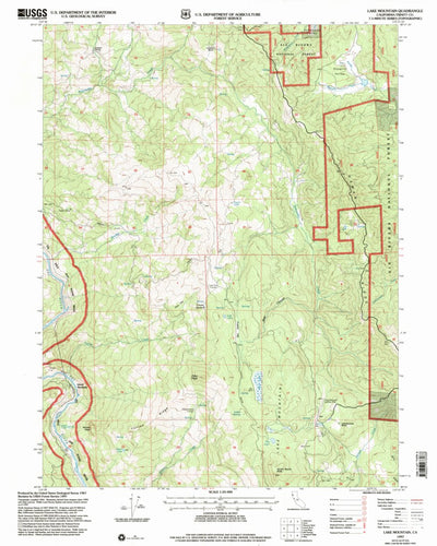 United States Geological Survey Lake Mountain, CA (1997, 24000-Scale) digital map