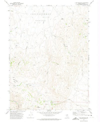 United States Geological Survey Lake Mountain, NV (1970, 24000-Scale) digital map