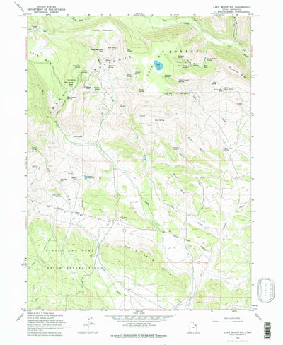 United States Geological Survey Lake Mountain, UT (1965, 24000-Scale) digital map