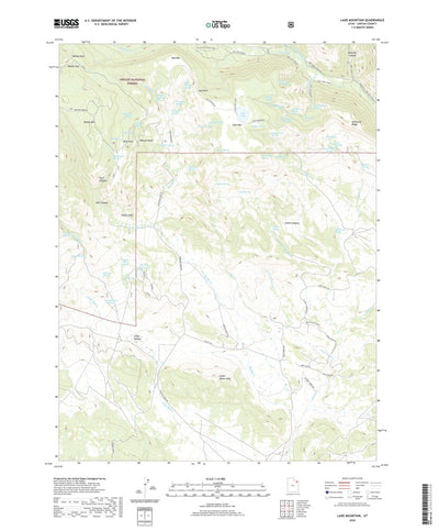 United States Geological Survey Lake Mountain, UT (2020, 24000-Scale) digital map