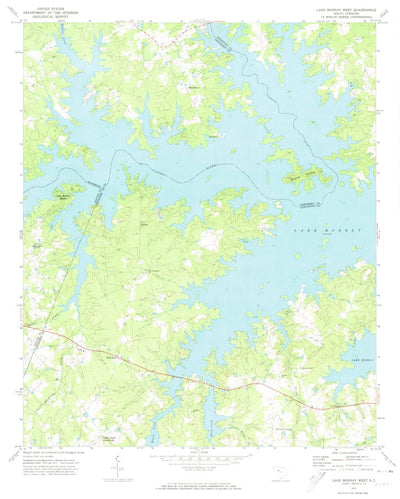 United States Geological Survey Lake Murray West, SC (1971, 24000-Scale) digital map