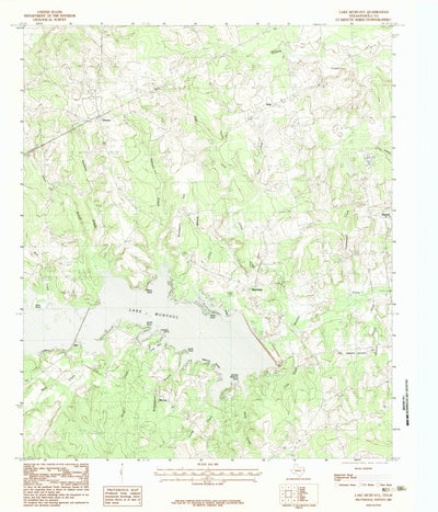 United States Geological Survey Lake Murvaul, TX (1983, 24000-Scale) digital map