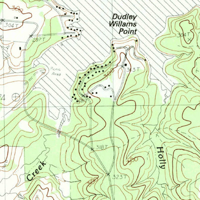 United States Geological Survey Lake Murvaul, TX (1983, 24000-Scale) digital map