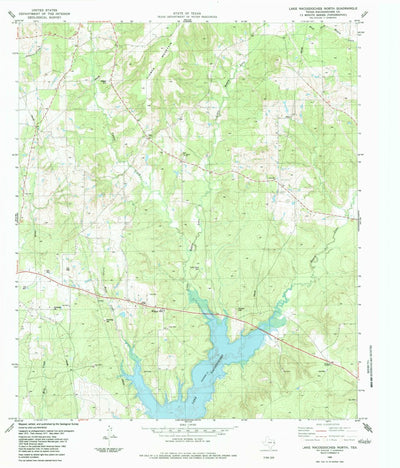 United States Geological Survey Lake Nacogdoches North, TX (1983, 24000-Scale) digital map