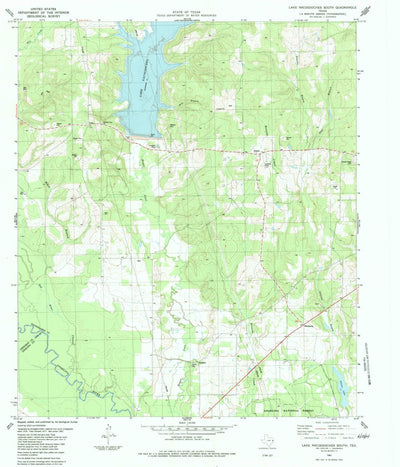 United States Geological Survey Lake Nacogdoches South, TX (1983, 24000-Scale) digital map