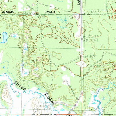 United States Geological Survey Lake NE, MI (1984, 25000-Scale) digital map
