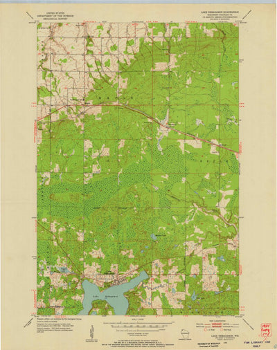 United States Geological Survey Lake Nebagamon, WI (1954, 24000-Scale) digital map
