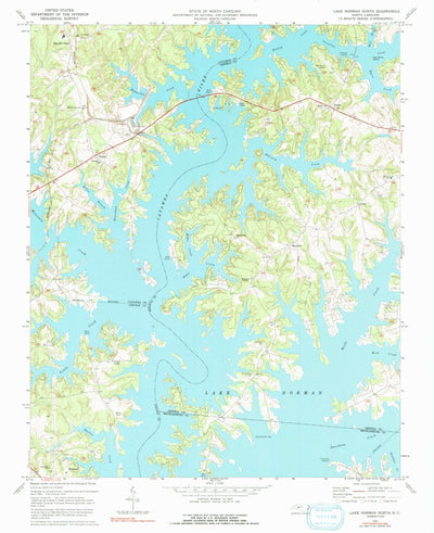 United States Geological Survey Lake Norman North, NC (1970, 24000-Scale) digital map