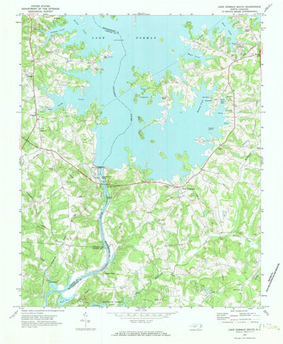 United States Geological Survey Lake Norman South, NC (1970, 24000-Scale) digital map