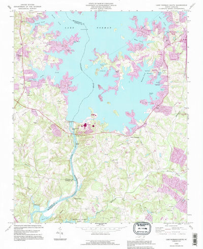 United States Geological Survey Lake Norman South, NC (1993, 24000-Scale) digital map