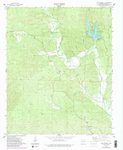 United States Geological Survey Lake Norrell, AR (1974, 24000-Scale) digital map