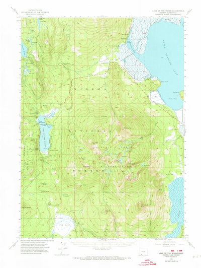 United States Geological Survey Lake O Woods, OR (1955, 62500-Scale) digital map