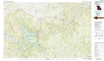 United States Geological Survey Lake Of The Ozarks, MO (1983, 100000-Scale) digital map