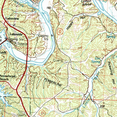 United States Geological Survey Lake Of The Ozarks, MO (1983, 100000-Scale) digital map