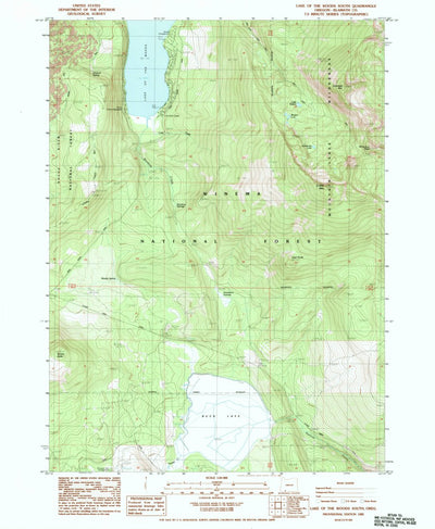 United States Geological Survey Lake Of The Woods South, OR (1985, 24000-Scale) digital map