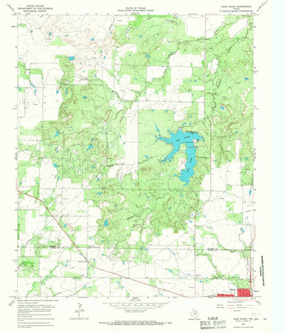 United States Geological Survey Lake Olney, TX (1964, 24000-Scale) digital map