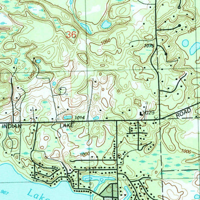 United States Geological Survey Lake Orion, MI (1991, 24000-Scale) digital map