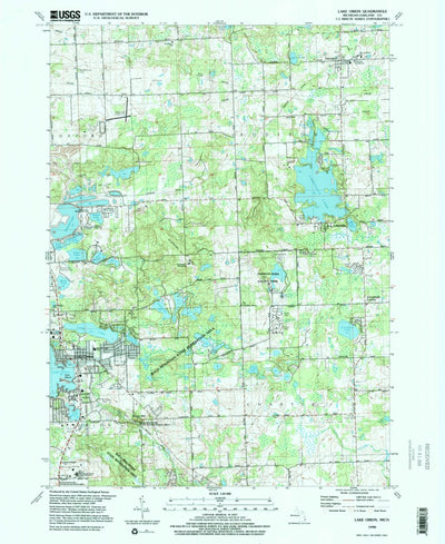 United States Geological Survey Lake Orion, MI (1996, 24000-Scale) digital map