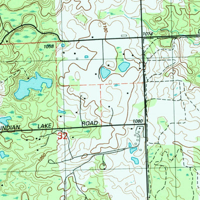 United States Geological Survey Lake Orion, MI (1996, 24000-Scale) digital map