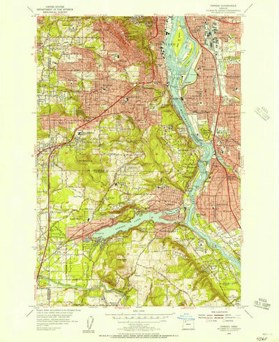 United States Geological Survey Lake Oswego, OR (1954, 24000-Scale) digital map