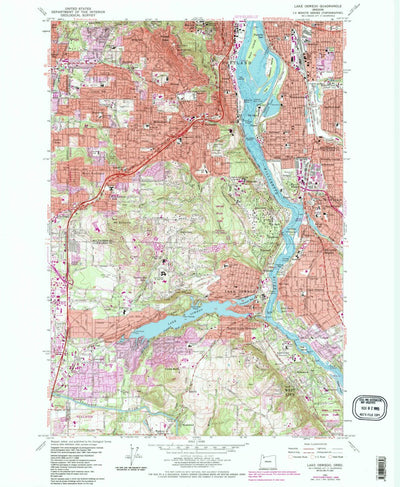 United States Geological Survey Lake Oswego, OR (1961, 24000-Scale) digital map