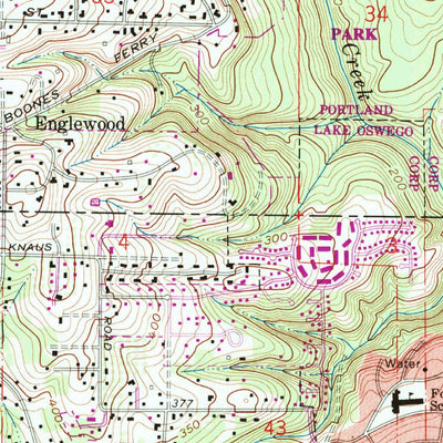 United States Geological Survey Lake Oswego, OR (1961, 24000-Scale) digital map