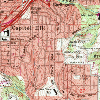 United States Geological Survey Lake Oswego, OR (1961, 24000-Scale) digital map